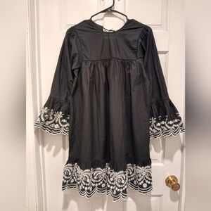 Zara Black Dress with White Lace